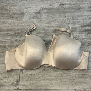 Cacique Women’s ‎ Lightly Lined Balconette Back Smoothing Bra Nude Beige 46D